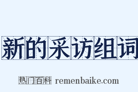 新的采访组词是什么意思的图片
